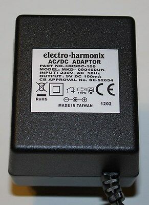NEW Electro Harmonix UK9DC-100 9V DC 100mA MKD-090100UK AC DC Guitar Pedal Adapter Small Pin